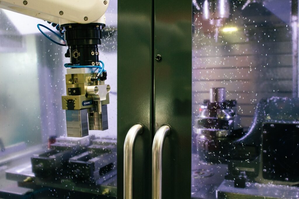 Eine CNC-Maschine in Aktion